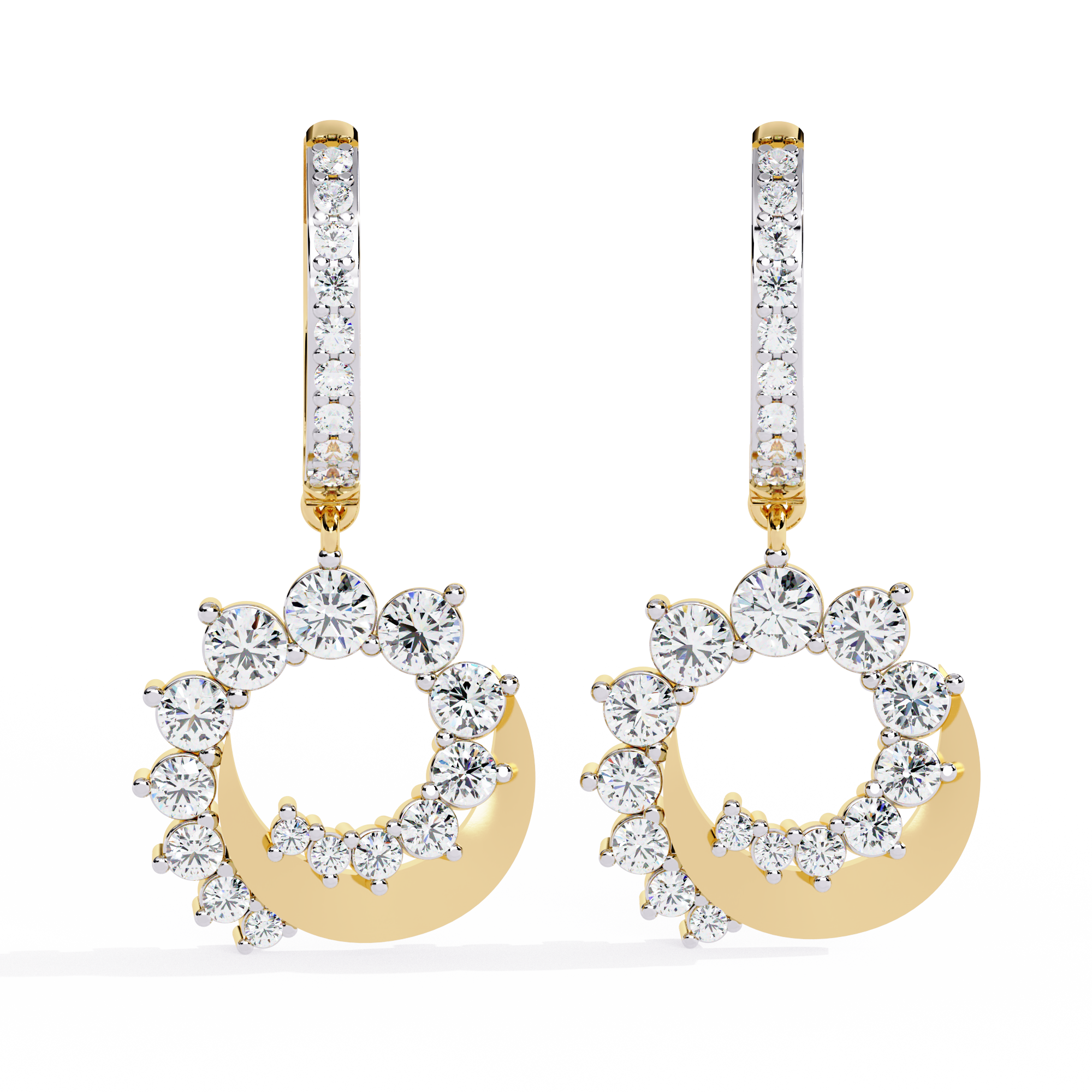 1ct Natural Diamond Earrings - Solitairekart